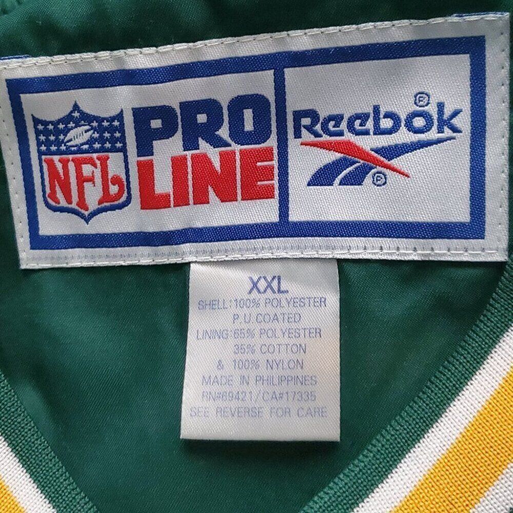 Vintage 90's NFL PACKERS Lined Pullover Coat. Water & wind resistant! XXL - Picture 4 of 5